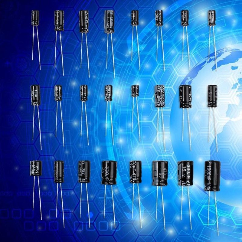 500pcs 24 Values Aluminum Electrolytic Capacitor Assorted Kit 10V 16V 25V 50V Metal Electrolytic Capacitors Range 0.1uF－1000uF with Plastic Case  |   Modules Modules Modules