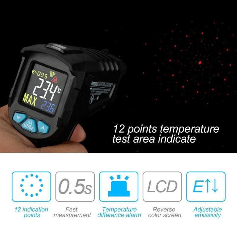 -50~380℃ Industrial Digital Infrared Thermometer Handheld Infrared LCD Temperature Meter Gauge  |   Temperature & Humidity Measurements Measurement & Analysis Instruments Temperature & Humidity Measurements