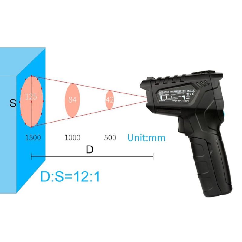 -50~380℃ Industrial Digital Infrared Thermometer Handheld Infrared LCD Temperature Meter Gauge  |   Temperature & Humidity Measurements Measurement & Analysis Instruments Temperature & Humidity Measurements