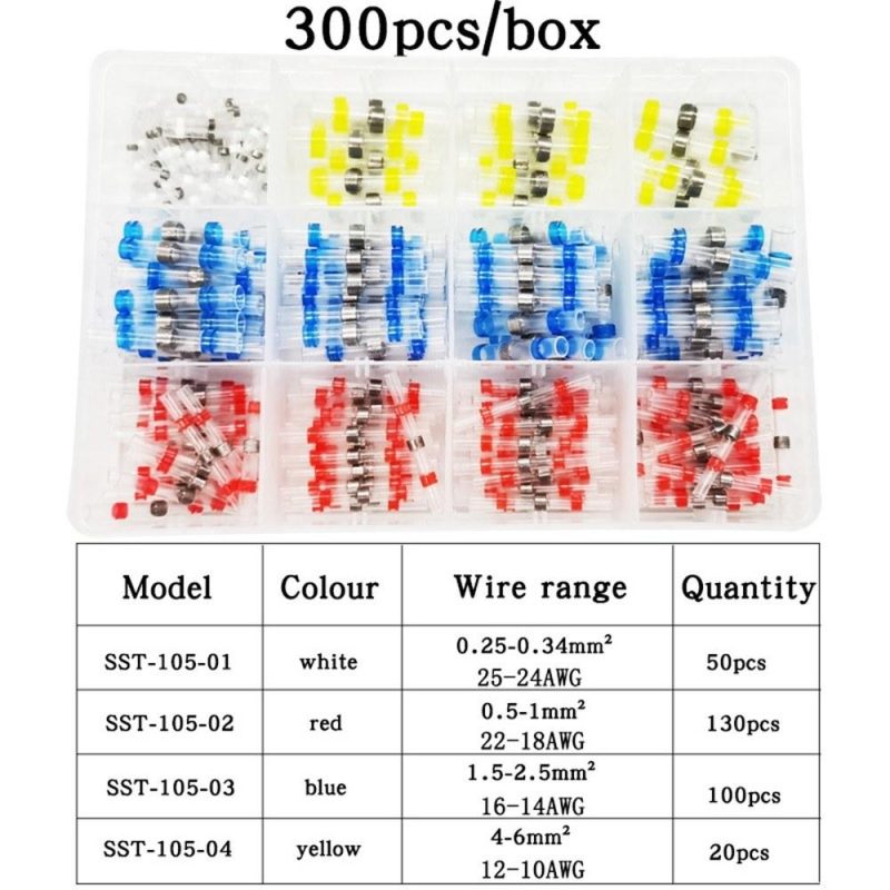 50pcs Heat Shrinkable Solder Ring Wiring Terminals Connection Terminal Heat Shrinkable Type Waterproof Connecting Terminal Kit Heat Shrink Tube Insulating Heat shrinkable Terminals  |   Others Hardware & Gadgets Others