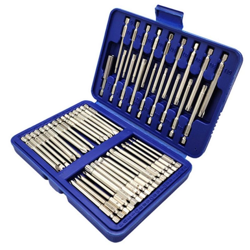 50Pcs Long Screwdriver Bits Set 49Pcs 75mm Cr-V Screwdriver Bits + 1Pc Magnetic Bit Holder with Storage Box  |   Hardware & Accessories Hardware & Accessories