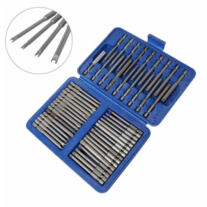 50Pcs Long Screwdriver Bits Set 49Pcs 75mm Cr-V Screwdriver Bits + 1Pc Magnetic Bit Holder with Storage Box  |   Hardware & Accessories Hardware & Accessories