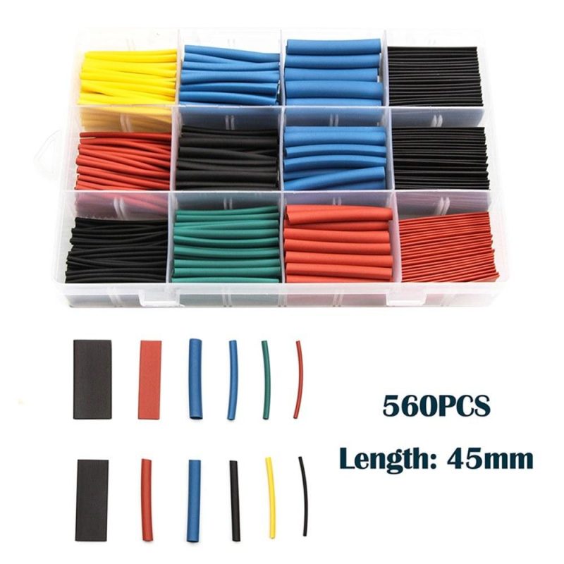 560pcs 2:1 H-eat Shrink Tubing Assortment Kit Electric Insulation W-rap Cable Sleeve with Storage Box Portable  |   Others Hardware & Gadgets Others