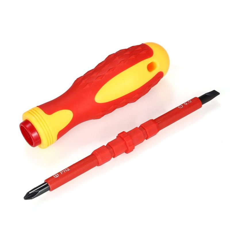 5pcs 500V Insulated Screwdrivers Set with Magnetic Slotted Phillips Pozidriv Bits and Test Pen Electrical Work Repair Tools Kit  |   Hardware & Accessories Hardware & Accessories Hardware & Accessories