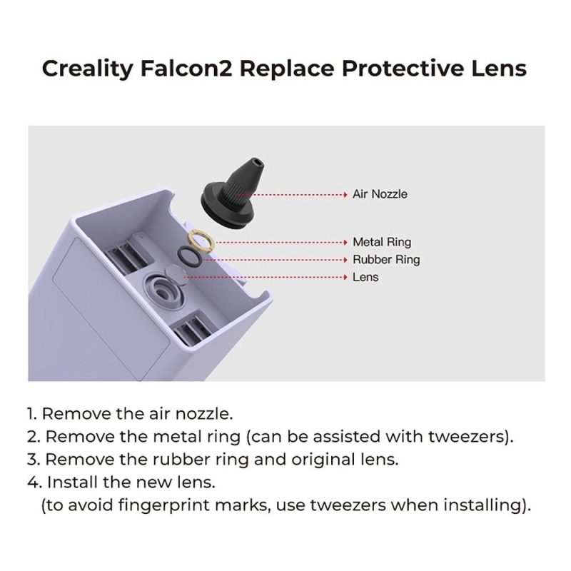 5Pcs Creality Falcon2 Replace Protective Lens for Laser Module Head  |   Laser Equipment Laser Equipment Laser Equipment