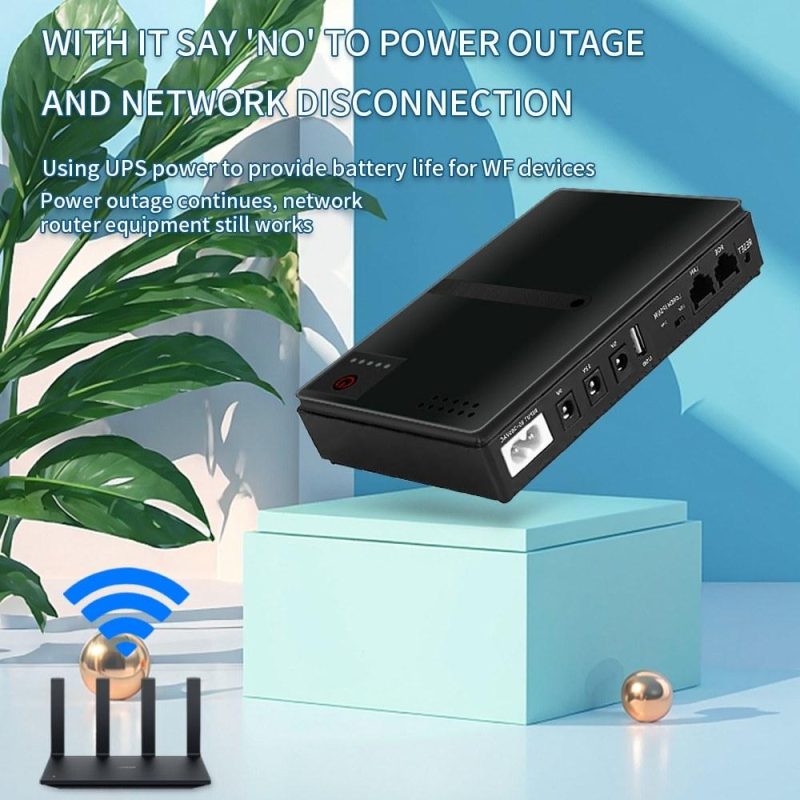 5V 9V 12 V Router Opticalcat Switch Access Control Camera Cellphone Monitoring Backup Uninterruptible Powersupply Direct Current UPS Uninterruptible Power Source  |   Other Instruments Measurement & Analysis Instruments Black