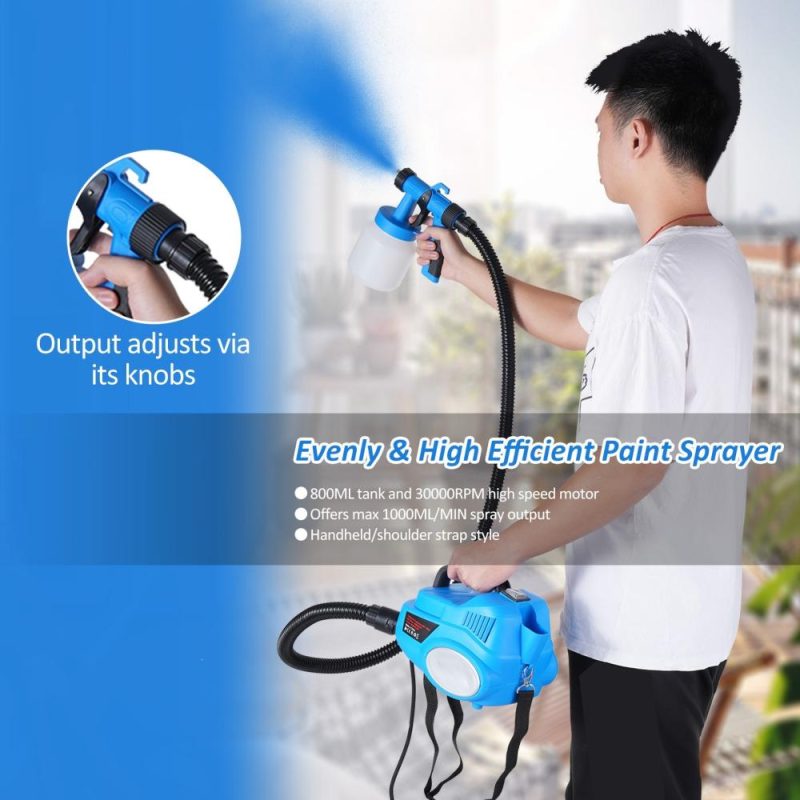 600W 800ml HVLP Electric Paint Spray Machine 30000 RPM Speed, at Max Speed 1000ML/Min  Flow Controlled 1.5M Hose Shoulder Strap Funnel  |   Electrical Equipment & Supplies Electrical Equipment & Supplies Electrical Equipment & Supplies