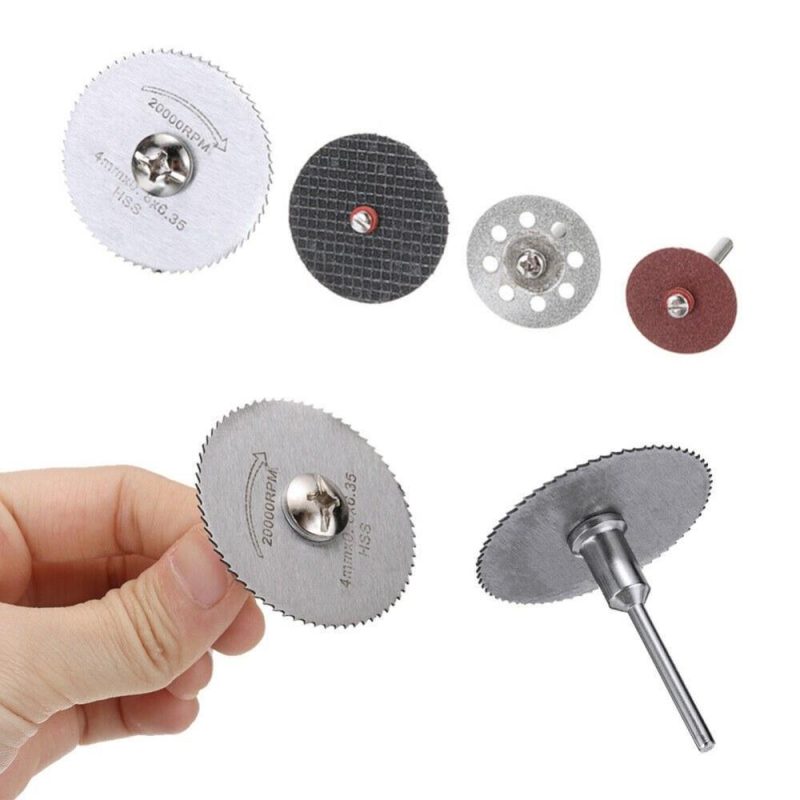 60pcs Cutting Wheel Set for Rotary Tool Including 545 Diamond Cutting Wheels HSS Circular Saw Blades Resin Cutting Disc Mandrels for Wood Glass Plastic Stone Metal  |   Power Tool Parts Power & Electrical Tools Power Tool Parts