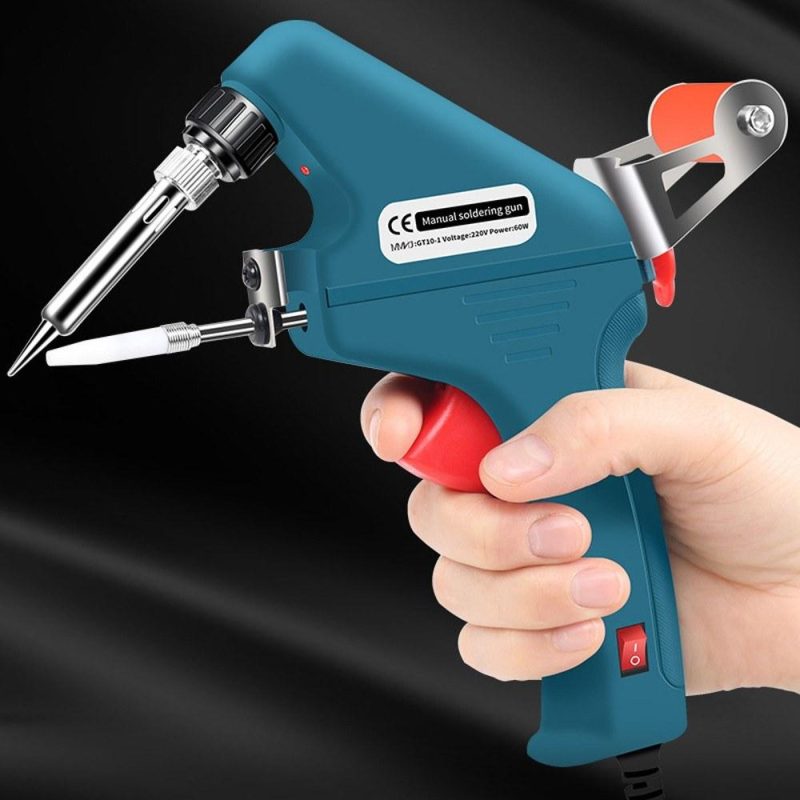 60W Handheld Soldering Iron Automatic Tin Feeding Machine Electronic Welding Tool for DIY Home Repairing  |   Electrical Equipment & Supplies Electrical Equipment & Supplies Blue