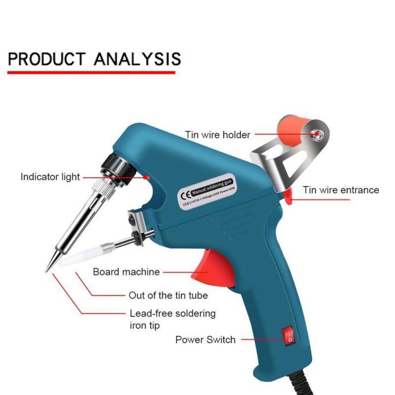 60W Handheld Soldering Iron Automatic Tin Feeding Machine Electronic Welding Tool for DIY Home Repairing  |   Electrical Equipment & Supplies Electrical Equipment & Supplies Blue