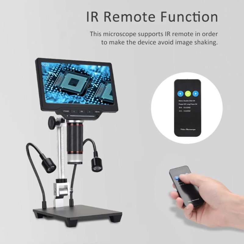 7-inch LCD Screen Video Microscope with 32GB TF Card 1200X Microscope and Telescope 1080P (without adapter)  |   Microscopes & Endoscope Measurement & Analysis Instruments Microscopes & Endoscope