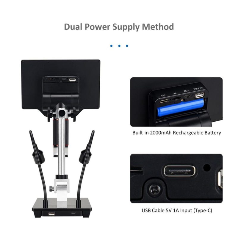 7-inch LCD Screen Video Microscope with 32GB TF Card 1200X Microscope and Telescope 1080P (without adapter)  |   Microscopes & Endoscope Measurement & Analysis Instruments Microscopes & Endoscope