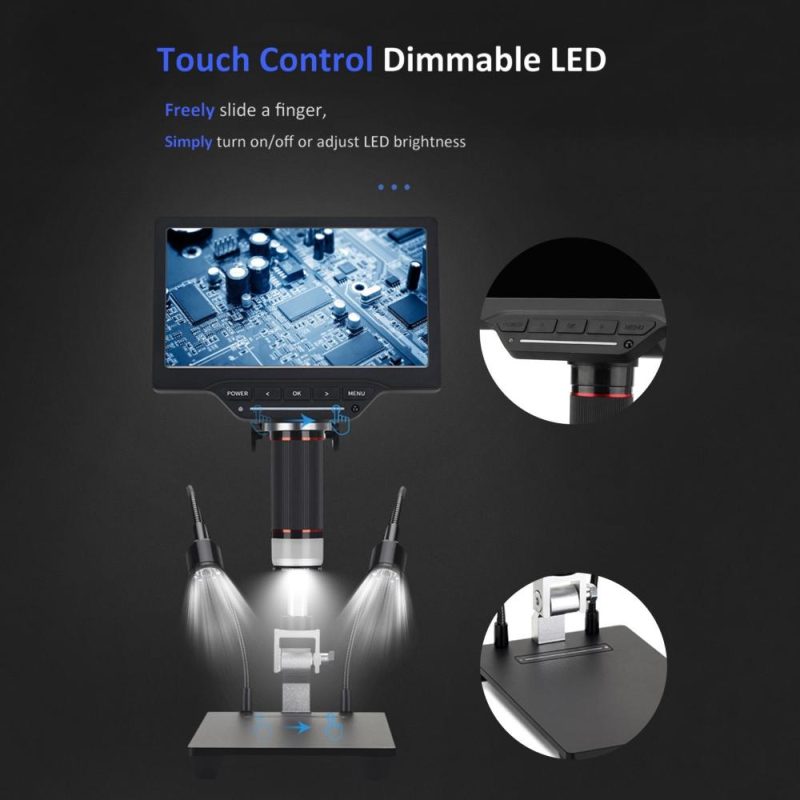 7-inch LCD Screen Video Microscope with 32GB TF Card 1200X Microscope and Telescope 1080P (without adapter)  |   Microscopes & Endoscope Measurement & Analysis Instruments Microscopes & Endoscope