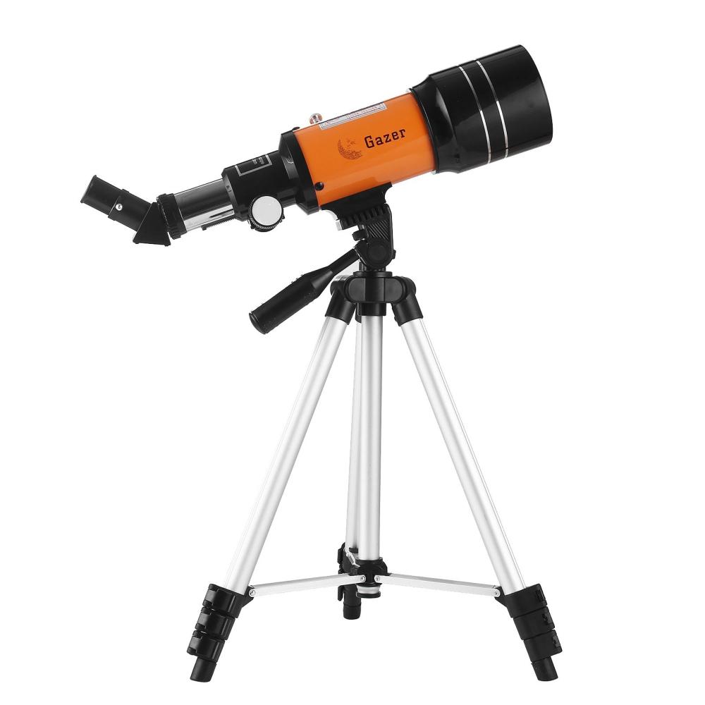 70mm Astronomical Telescope 150X High Power Monocular Telescope Refractor Spotting Scope with 5×24 Finder Scope Tripod Moon Filter 3X Barlow Lens for Star Gazing Bird Watching Camping  |   Microscopes & Endoscope Measurement & Analysis Instruments Microscopes & Endoscope