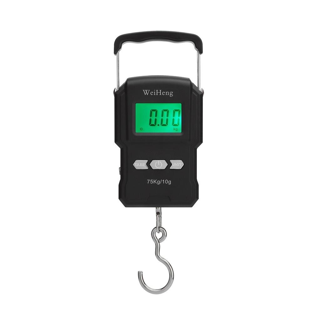 75Kg/10g Electronic Backlight Weighing Scale Portable Digital Fishing Postal Hanging Hook Scale with Measuring Tape  |   Digital Scales Digital Scales Digital Scales