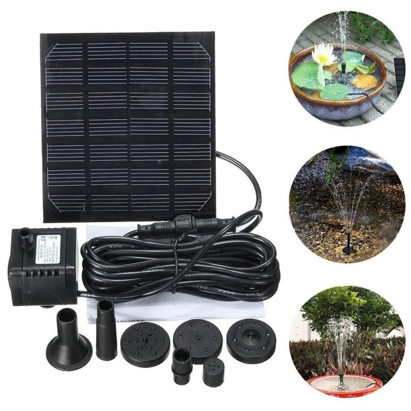 7V 1.5W Solar Water Pump Fountain Garden Floating Plants Watering Power Fountains Pool Home Garden Fish Pond Waterpump  |   Electrical Equipment & Supplies Electrical Equipment & Supplies Black