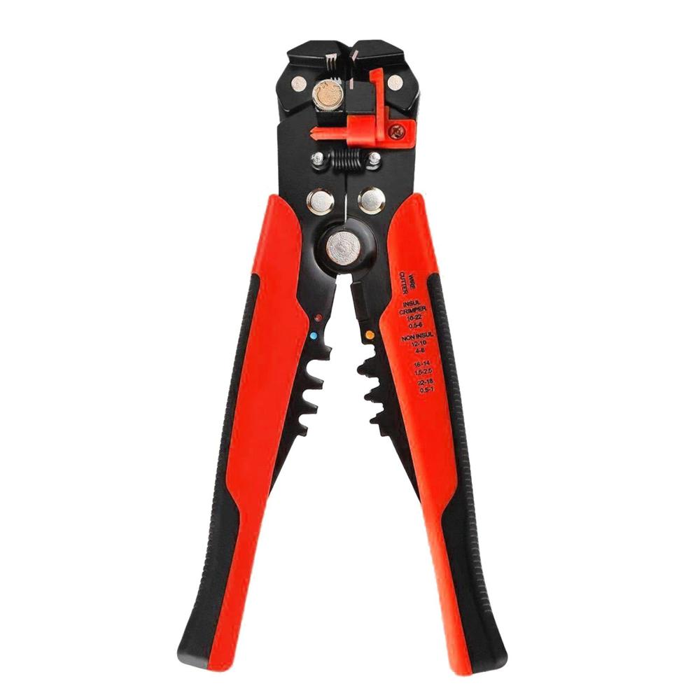 8-inch Cable Wire Stripper Automatic Wire Stripping Pliers Wire Clamping Tool Insulation Cable Crimpers Electrician’s Wire Cutter Bare Terminals & Insulated Terminals Crimping  |   Others Others Orange/Red/Yellow