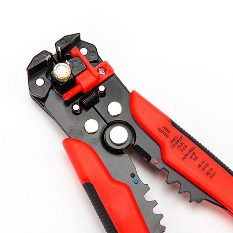 8-inch Cable Wire Stripper Automatic Wire Stripping Pliers Wire Clamping Tool Insulation Cable Crimpers Electrician’s Wire Cutter Bare Terminals & Insulated Terminals Crimping  |   Others Others Orange/Red/Yellow