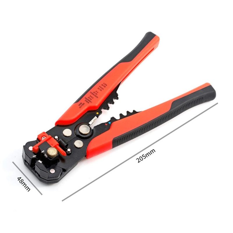 8-inch Cable Wire Stripper Automatic Wire Stripping Pliers Wire Clamping Tool Insulation Cable Crimpers Electrician’s Wire Cutter Bare Terminals & Insulated Terminals Crimping  |   Others Others Orange/Red/Yellow