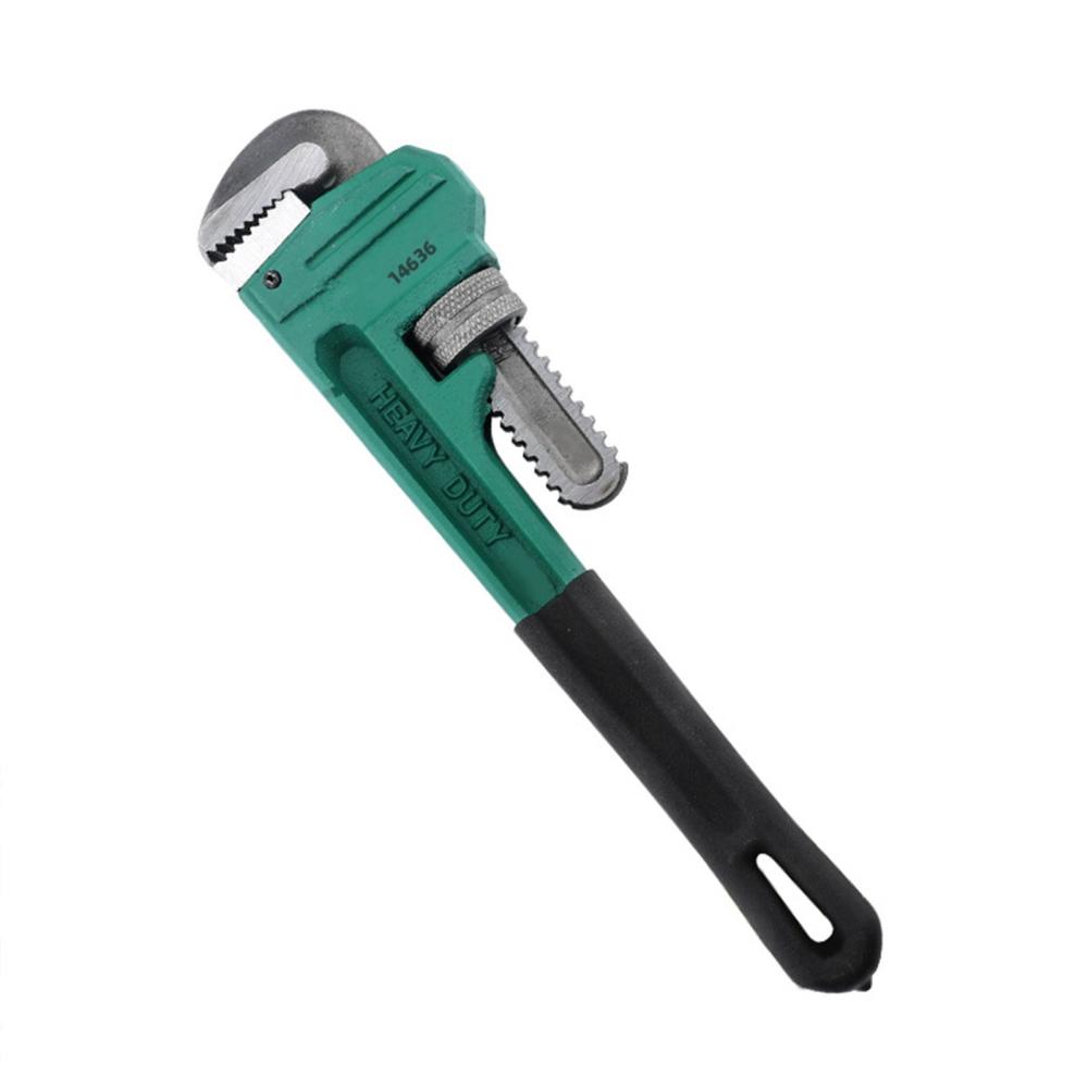 8 Inch Heavy Duty Pipe Wrench Carbon Steel Adjustable Plumbing Wrench Plumber Tools for Home Improvement Industrial Maintenance  |   Pliers Pliers Green + Black