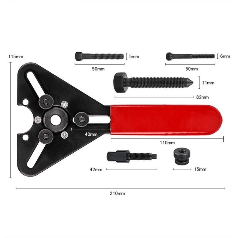 8 PCS Car Air Compressor Clutch Remover Installer Dual-use Wrench Tool Kit Automotive Air Conditioning Car Conditioner Repairing Tool  |   Others Hardware & Gadgets Black + Red