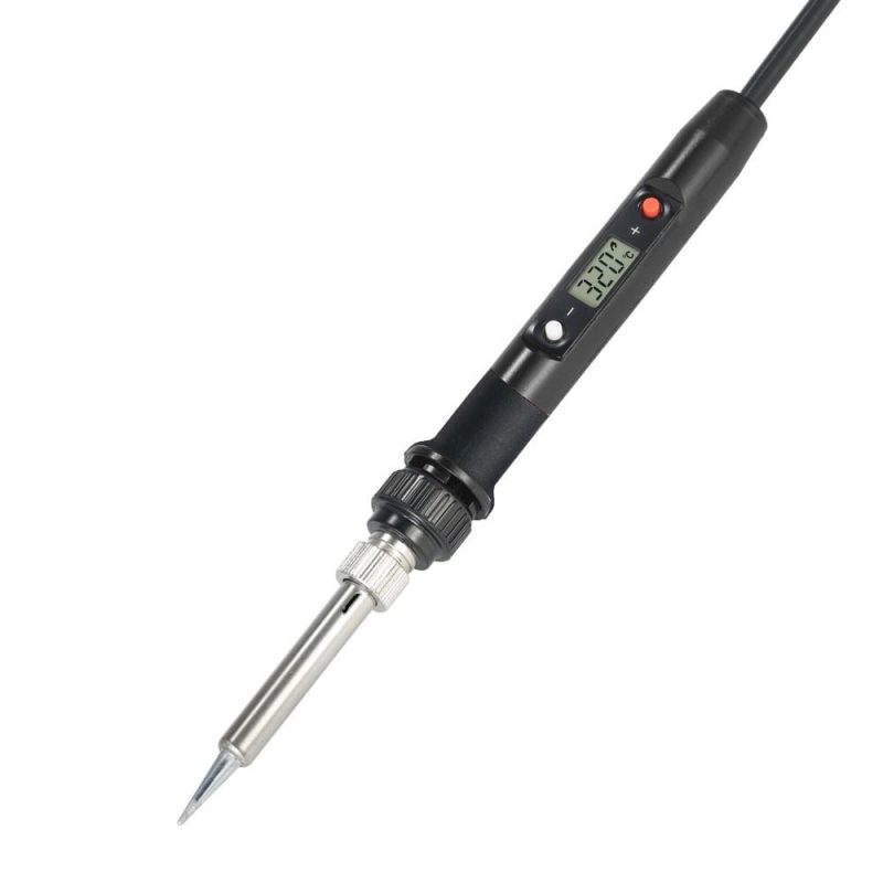 80W Professional LCD Digital Temperature Adjustable Electric Soldering Iron Tool Lead-free Mini Soldering Station  |   Electrical Equipment & Supplies Electrical Equipment & Supplies Black + Red