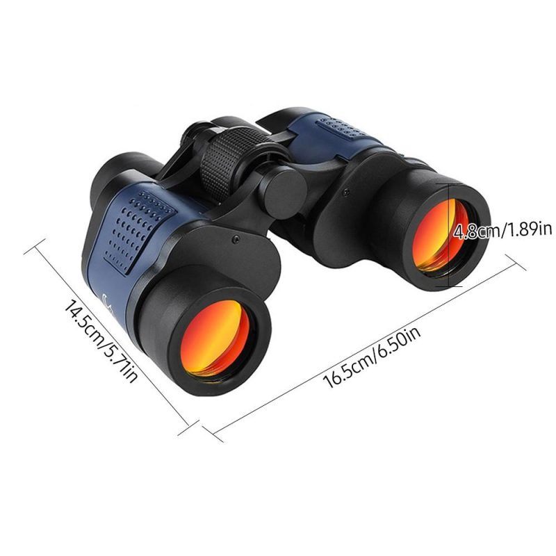 80×80 Binoculars Low Light Night Vision BAK4 Prism Waterproof Binoculars with Compass and Carrying Lanyard for Bird Watching Concerts  |   Microscopes & Endoscope Measurement & Analysis Instruments Black