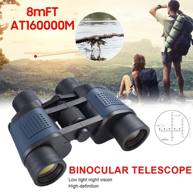 80×80 Binoculars Low Light Night Vision BAK4 Prism Waterproof Binoculars with Compass and Carrying Lanyard for Bird Watching Concerts  |   Microscopes & Endoscope Measurement & Analysis Instruments Black