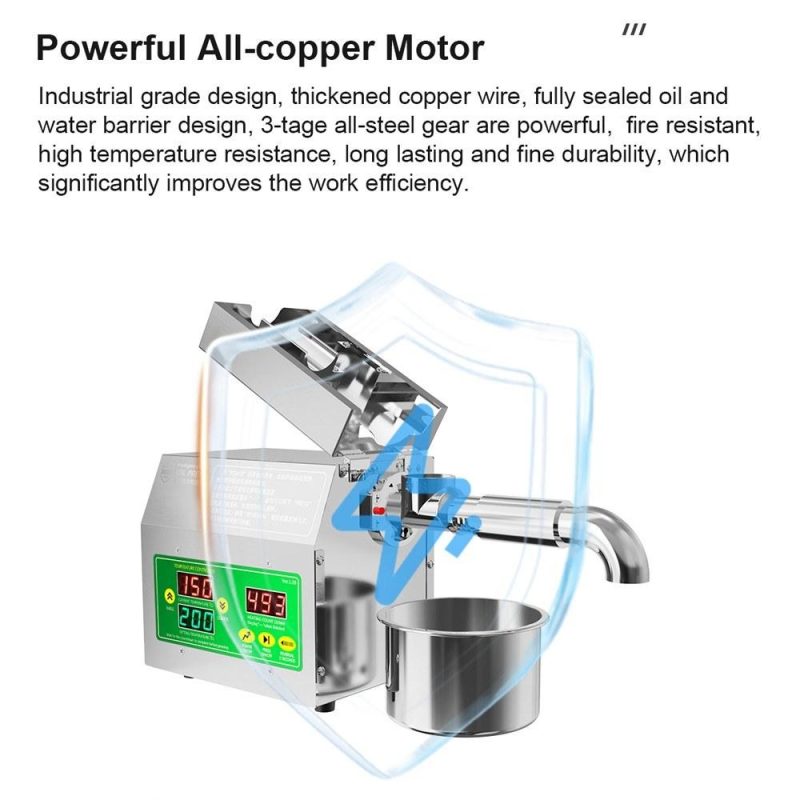 820W Electric Oil Press Machine Cold Hot Pressing Modes Stainless Steel Seed Oil Maker 40-240℃ Intelligent Temperature Control Automatic Organic Oil Extractor for Commercial Home Kitchen  |   Electrical Equipment & Supplies Electrical Equipment & Supplies Electrical Equipment & Supplies