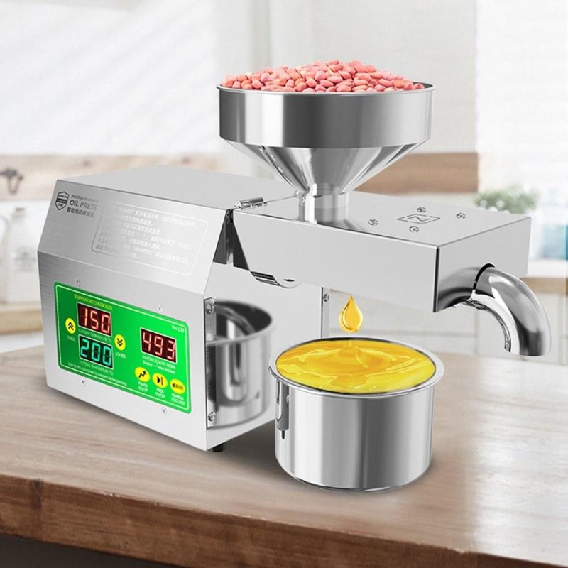 820W Electric Oil Press Machine Cold Hot Pressing Modes Stainless Steel Seed Oil Maker 40-240℃ Intelligent Temperature Control Automatic Organic Oil Extractor for Commercial Home Kitchen  |   Electrical Equipment & Supplies Electrical Equipment & Supplies Electrical Equipment & Supplies