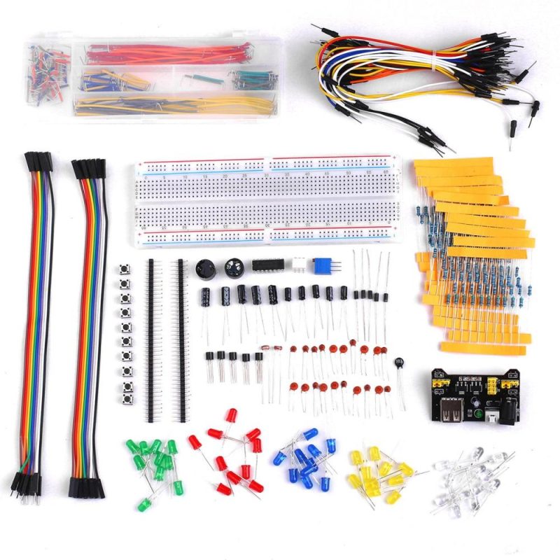 830 Breadboard Set Electronics Component Starter DIY Kit with Plastic Box Compatible with Arduino UNO R3 Component Package  |   Connectors & Components Connectors & Components Connectors & Components