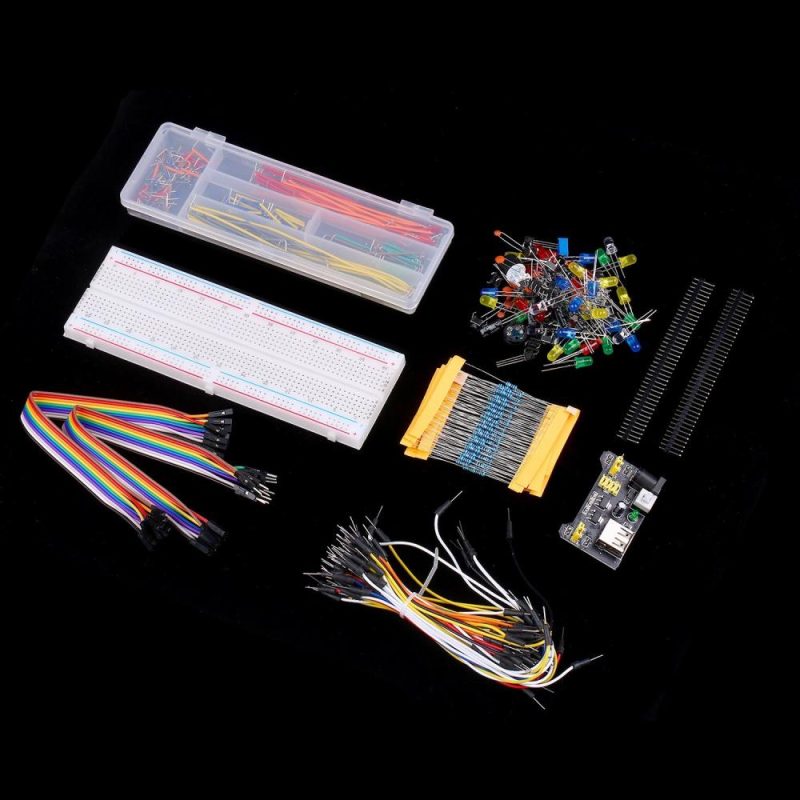 830 Breadboard Set Electronics Component Starter DIY Kit with Plastic Box Compatible with Arduino UNO R3 Component Package  |   Connectors & Components Connectors & Components Connectors & Components