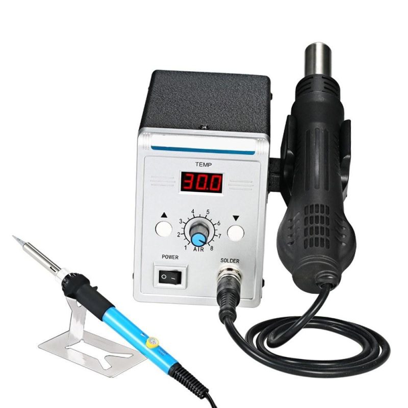 858D 700W High Quality Soldering Station LED Digital Solder Iron Desoldering Station BGA Rework Solder Station Hot Air Gun + Electric Iron Set for SMD SMT DIP  |   Electrical Soldering Welding Tools Electrical Soldering Welding Tools Electrical Soldering Welding Tools