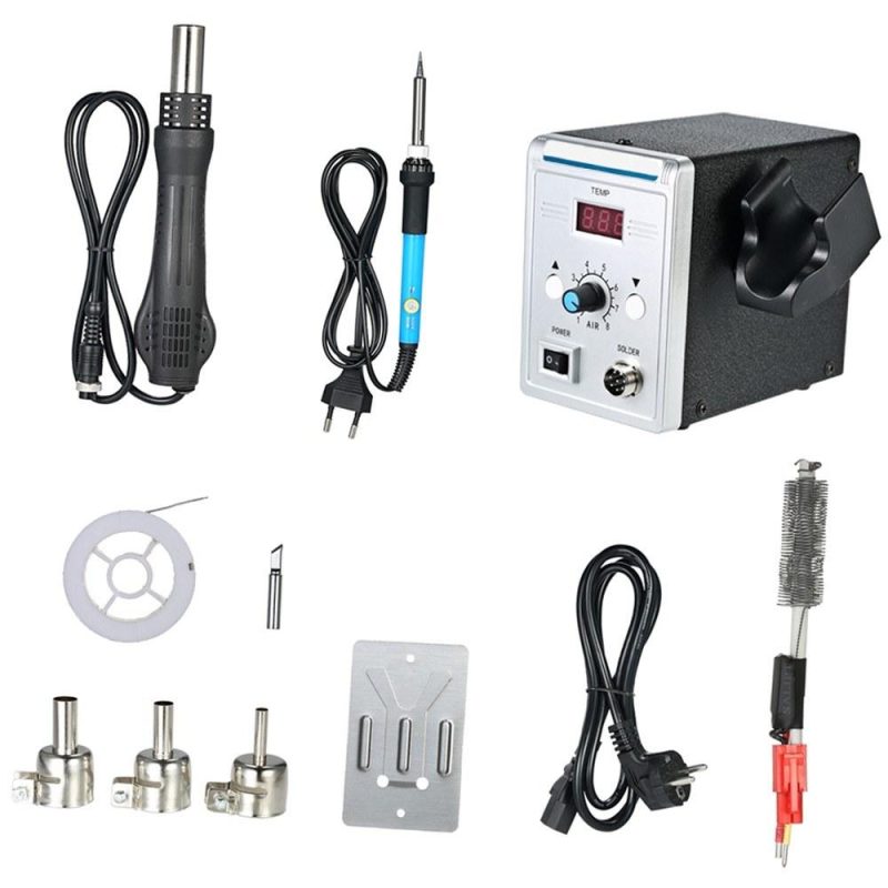 858D 700W High Quality Soldering Station LED Digital Solder Iron Desoldering Station BGA Rework Solder Station Hot Air Gun + Electric Iron Set for SMD SMT DIP  |   Electrical Soldering Welding Tools Electrical Soldering Welding Tools Electrical Soldering Welding Tools