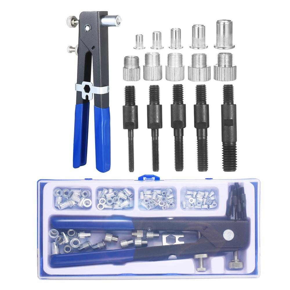 86PCS Rivet Nut Tool Kit Set Blind Rivet Nut Hand Riveter Wrench Threaded Insert Tool Rivet Nut Gun with Metric Rivet Nuts Assortment M3 M4 M5 M6 M8  |   Hardware & Accessories Hardware & Accessories Blue+ Black