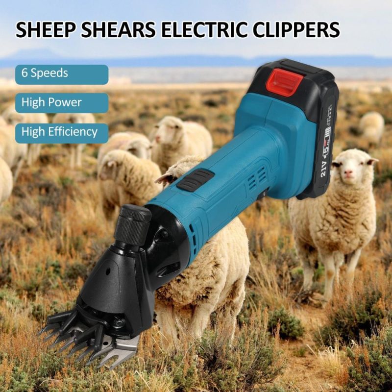 9-Tooth 6-Speed Adjustable Lithium-ion Wool Shears Set Lithium-ion Shaving Machine Shearing Machine Used for Shearing Animals  |   Electrical Equipment & Supplies Electrical Equipment & Supplies Electrical Equipment & Supplies