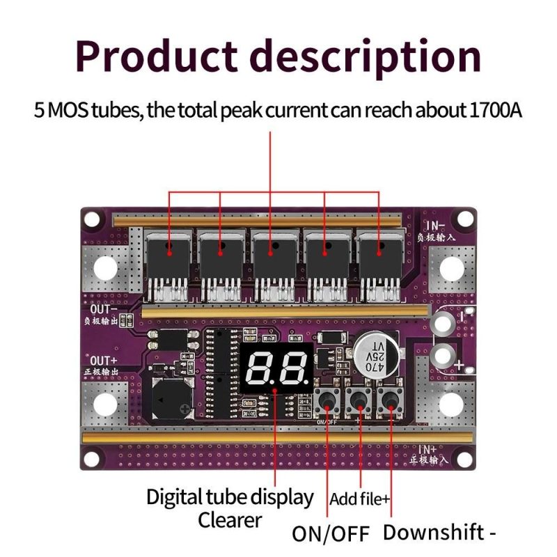 99 Gears of Power Adjustable Mini Spots Welding Machine Control Board for Welding Cylindrical Lithium Battery Nickel-metal Hydride Batteries and 0.1-0.3mm Nickel Sheet  |   Power Tool Parts Power & Electrical Tools Multicolor