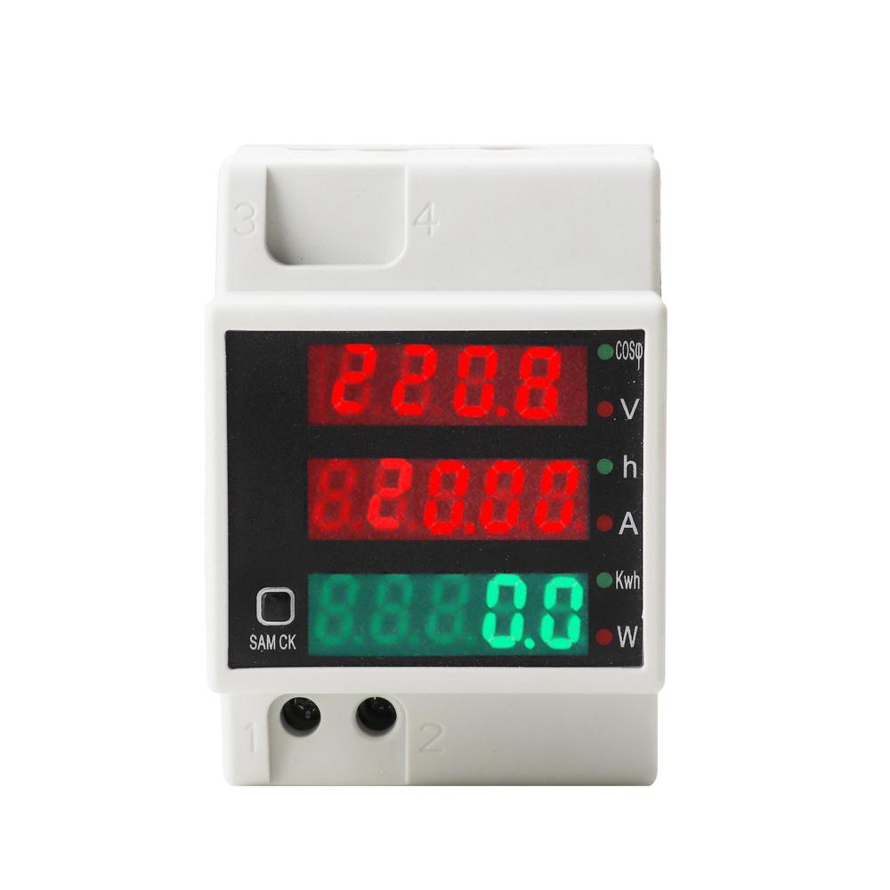 AC80-300V 100A Digital Energy Meter DIN Rail Multimeter Electric Power Meter kWh Meter Multifunction AC Voltage Current Power Factor Tester Ammeter Voltmeter  |   Voltage & Current Testers Measurement & Analysis Instruments Voltage & Current Testers