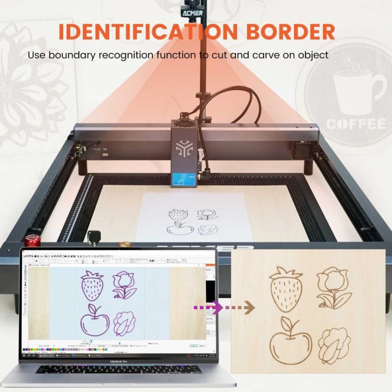 ACMER A500 Camera 400x400mm Photography Area Precise Positioning Support Video Record Automatically Recognizes Pattern  |   Laser Equipment Laser Equipment Laser Equipment