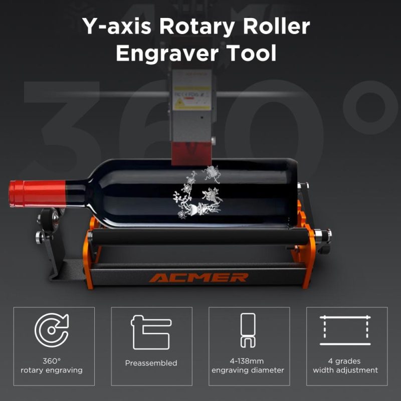 ACMER M2 Y-axis Rotary Roller 360 Degrees Rotating  |   Laser Equipment Laser Equipment Laser Equipment