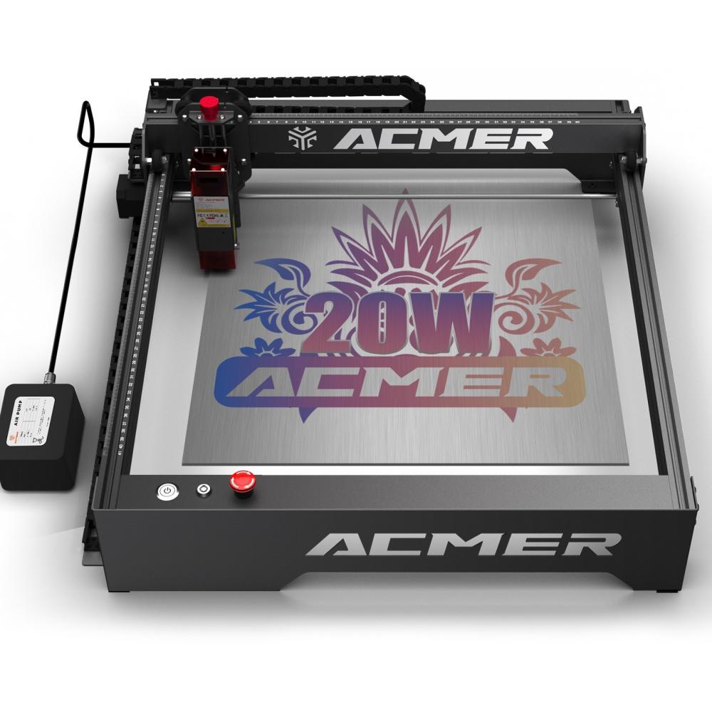 ACMER P1 20W Laser Engraver with Automatic Air-assist System 10000mm/min High Speed  |   Laser Equipment Laser Equipment Laser Equipment