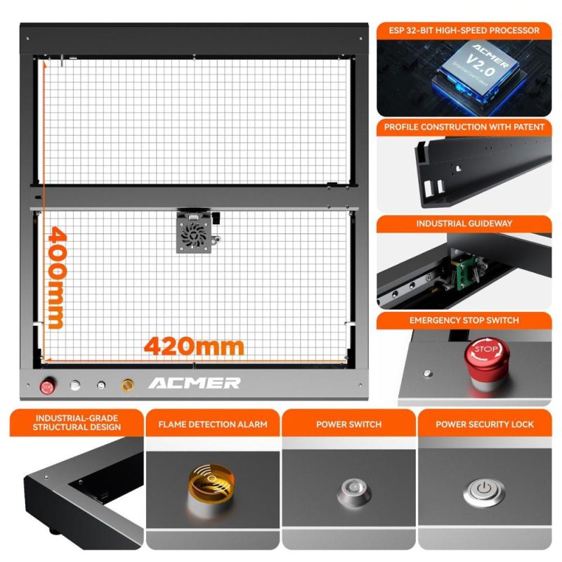 ACMER P2 33W Laser Engraver with Automatic Air-assist System  |   Laser Equipment Laser Equipment Laser Equipment