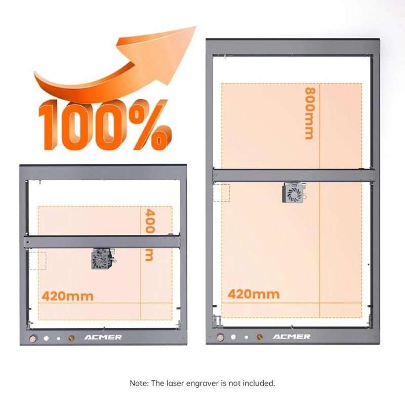 ACMER P2 Extension Kit Laser Engraving Machine Engraving Area Y-axis Extension Expand to 420x800mm  |   Laser Equipment Laser Equipment Laser Equipment