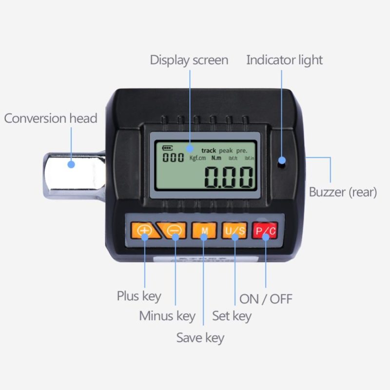 Adjustable LCD Display Screen 1/2 1/4 3/8inch Digital Torque Wrench Meter Professional Electronic Torque Meter Utility Bicycle Car Repairing Tool  |   Other Instruments Measurement & Analysis Instruments Other Instruments