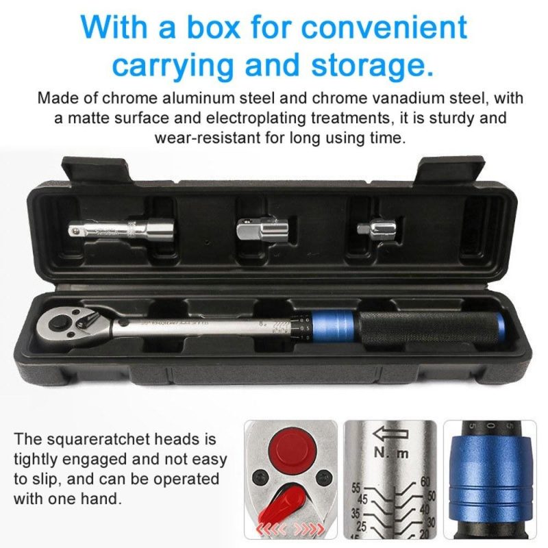 Adjustable Torque Wrench Set 1/4Inch 3/8Inch Drive Spanner Kit 5-30N.m 10-60N.m Hand Tool Bicycle Motorbike Car Repairing Accessory  |   Wrenches Professional Tools Wrenches