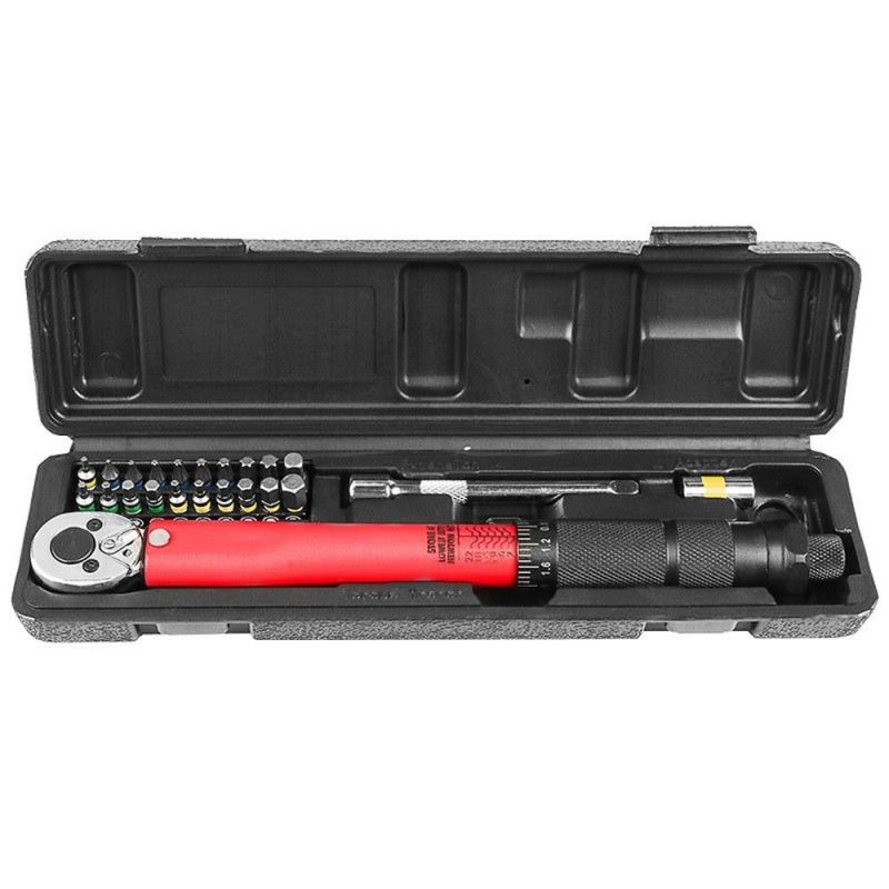 Adjustable Torque Wrench Set 1/4Inch Drive Spanner Kit 2-24N.m Hand Tool Bicycle Motorbike Car Repairing Accessory  |   Wrenches Professional Tools Multicolor