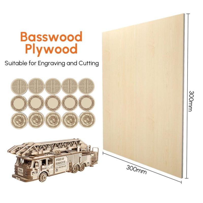 Algolaser 10Pcs 30x30cm Plywood Plates 11.8×11.8in Basswood Sheets Square Unfinished Wood Board  |   Laser Equipment Laser Equipment Laser Equipment