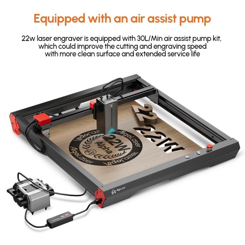 Algolaser Alpha 22W Laser Engraver with Auto Air Pump 20000mm/min High Speed  |   Laser Equipment Laser Equipment Laser Equipment