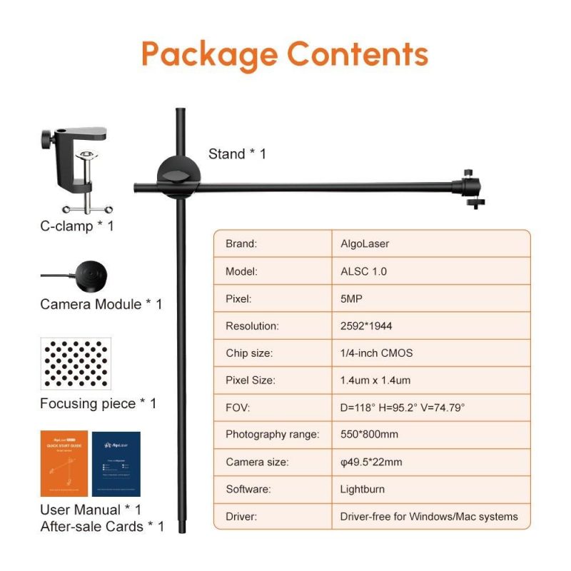 AlgoLaser ALSC 1.0 Camera 550x800mm Photography Area  |   Laser Equipment Laser Equipment Laser Equipment