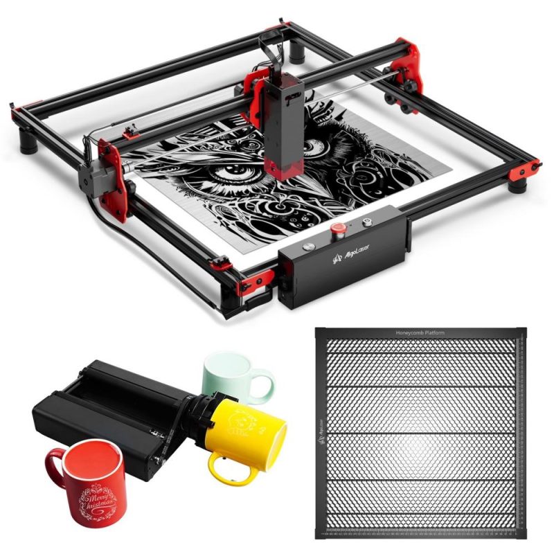 Algolaser DIY Kit 10W Laser Engraver and 400x400mm Honeycomb Working Table and 4in1 Y-axis Rotary Roller  |   Laser Equipment Laser Equipment Laser Equipment